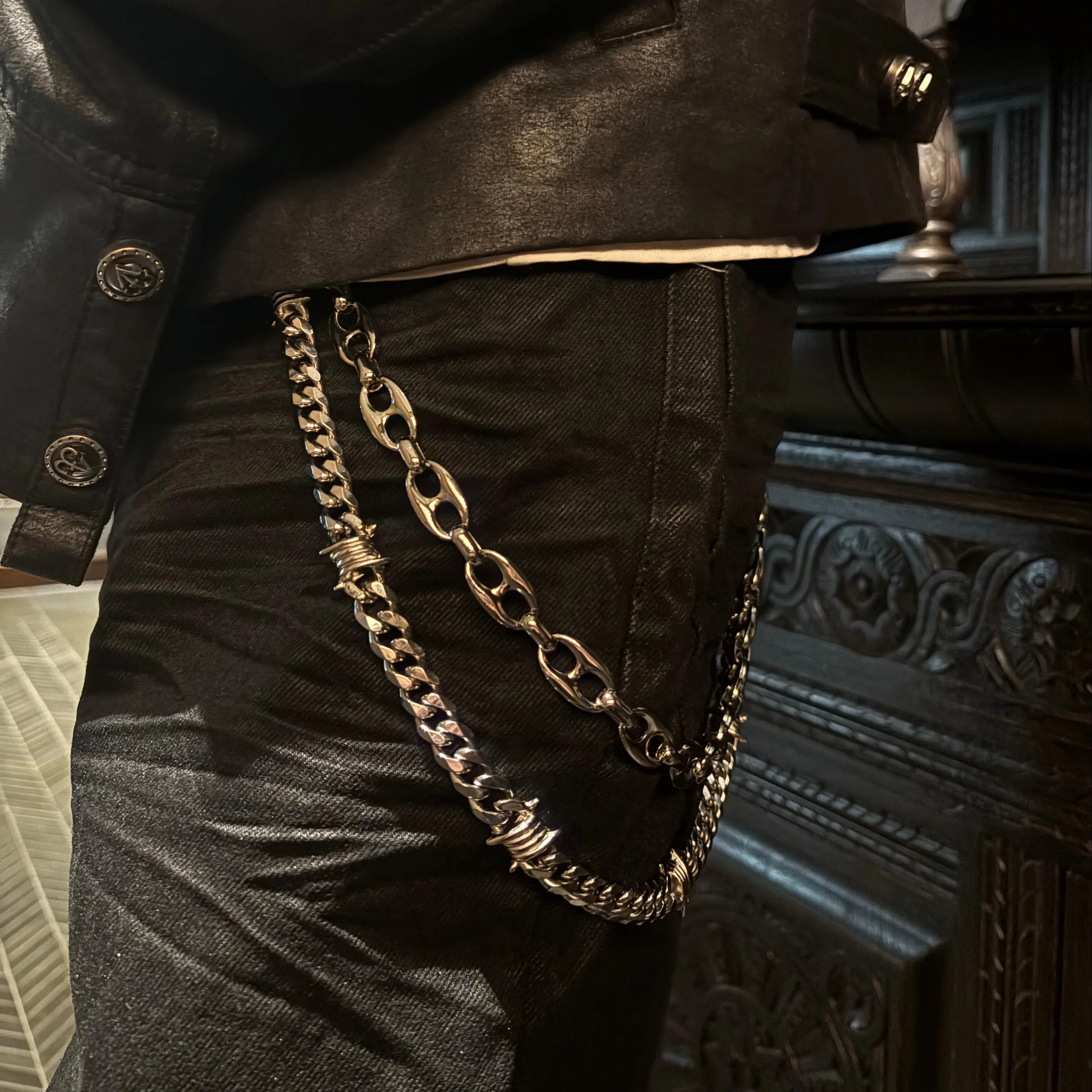 Thorned Cuban & G-Link Wallet Chain Bundle - Image 2