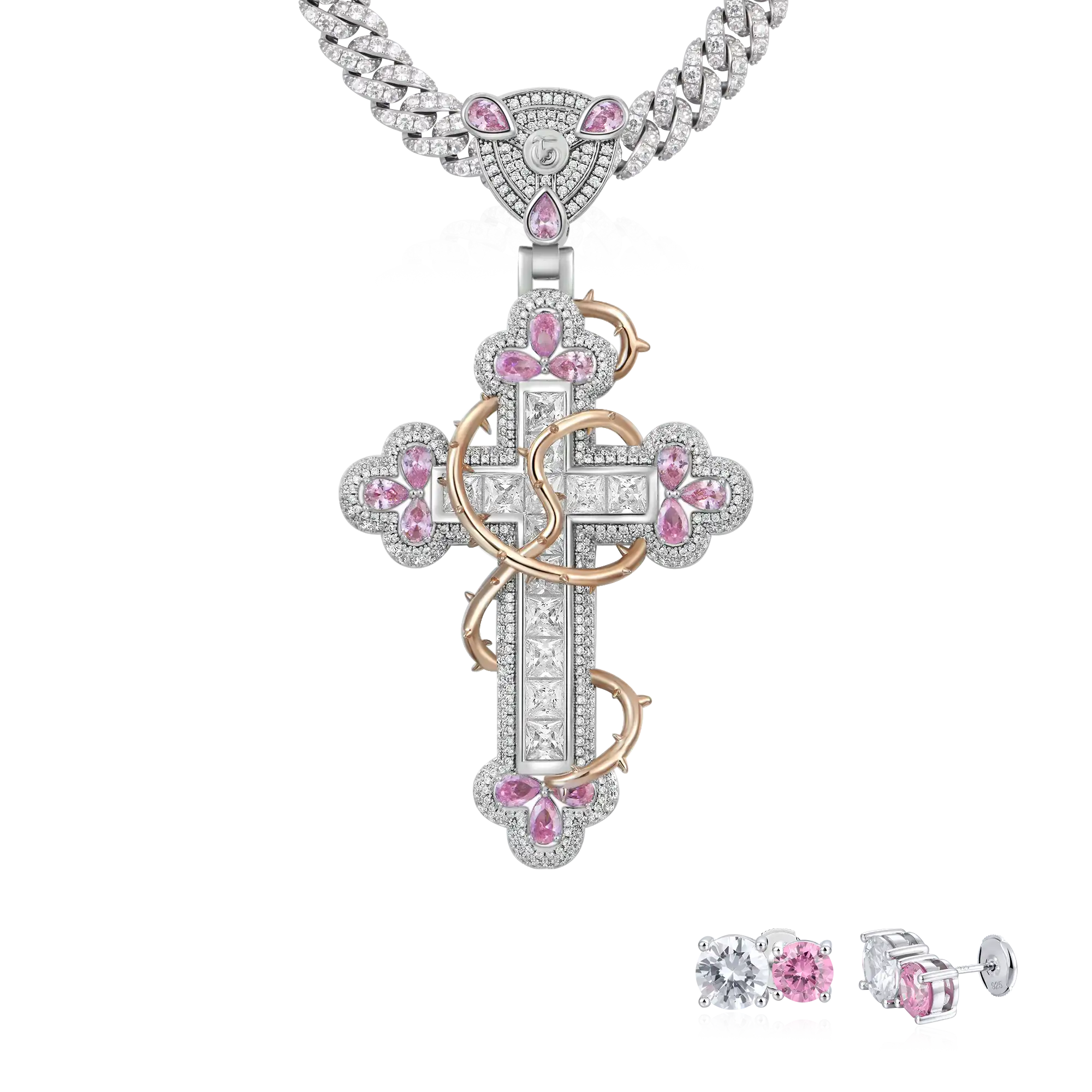 Thorned Romance Pendant & Earrings Set - Image 2