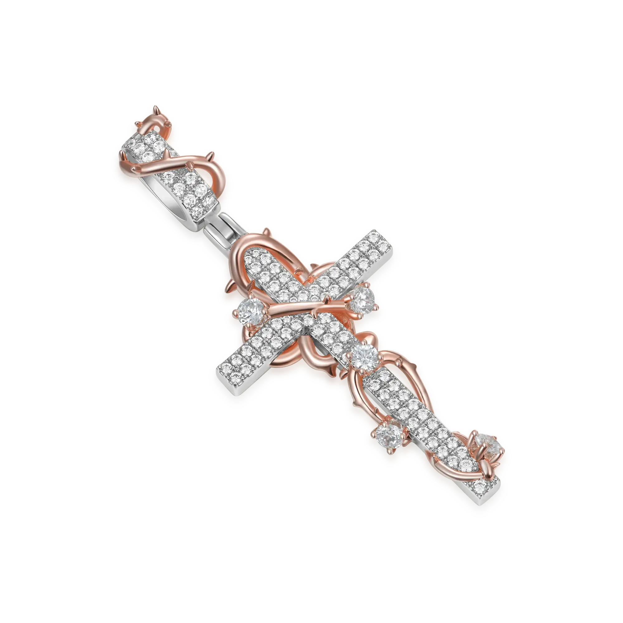 Thorned Rose Cross Pendant - Image 5