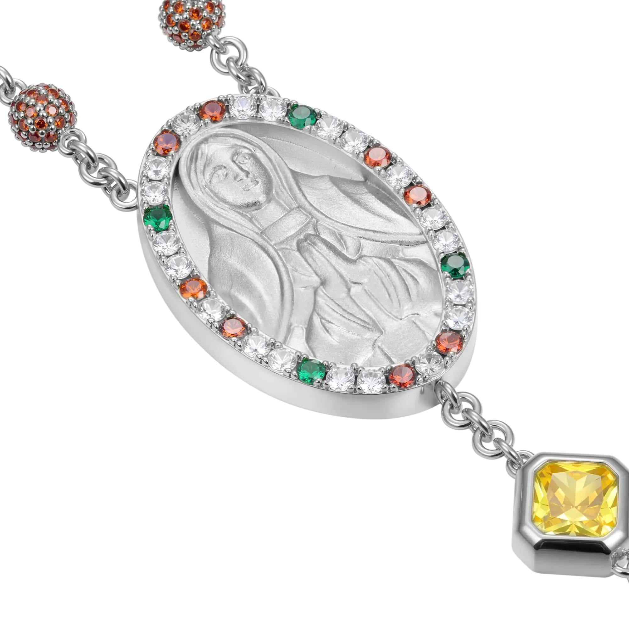 Trinity Rosary Virgin Mary Necklace - Image 6