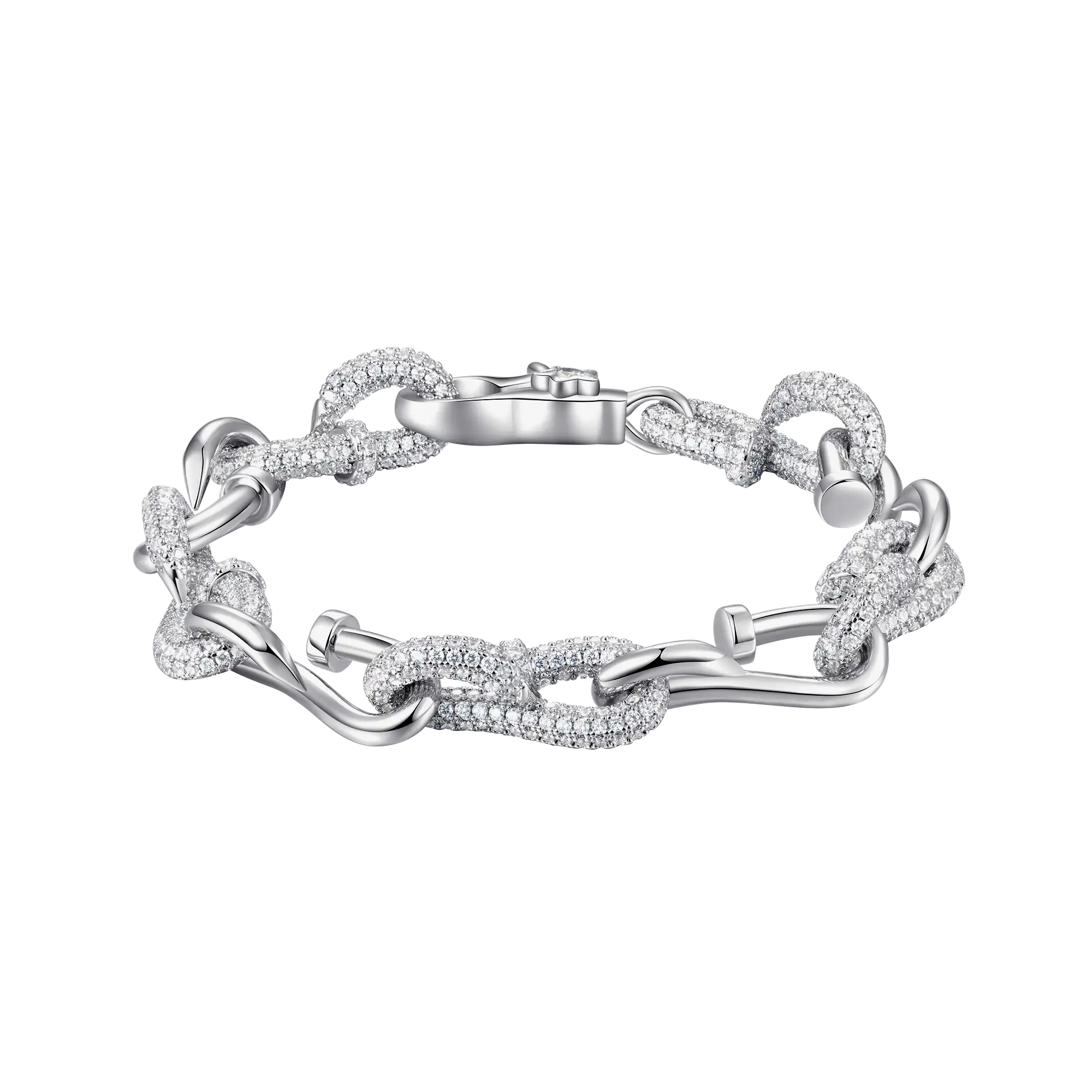 Twisted Nail Link Bracelet - 10mm - Image 3