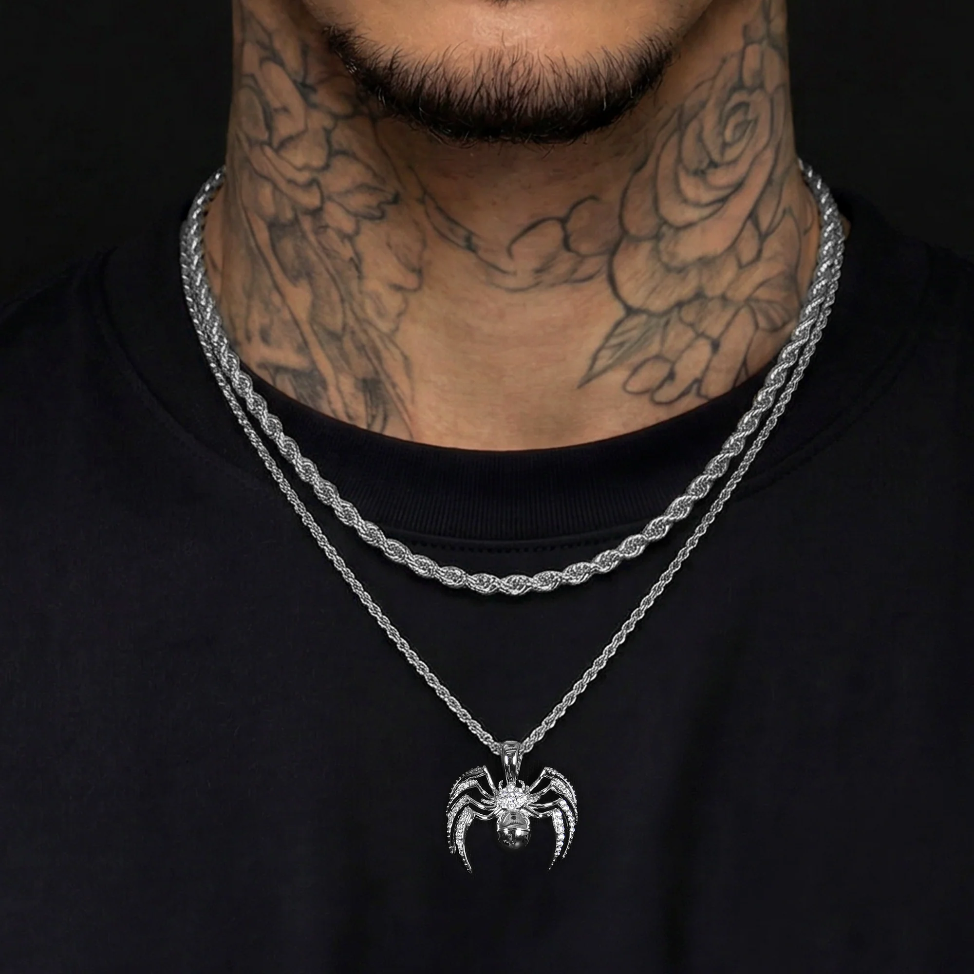 Venom Spider Pendant & Rope Chain Layer Set