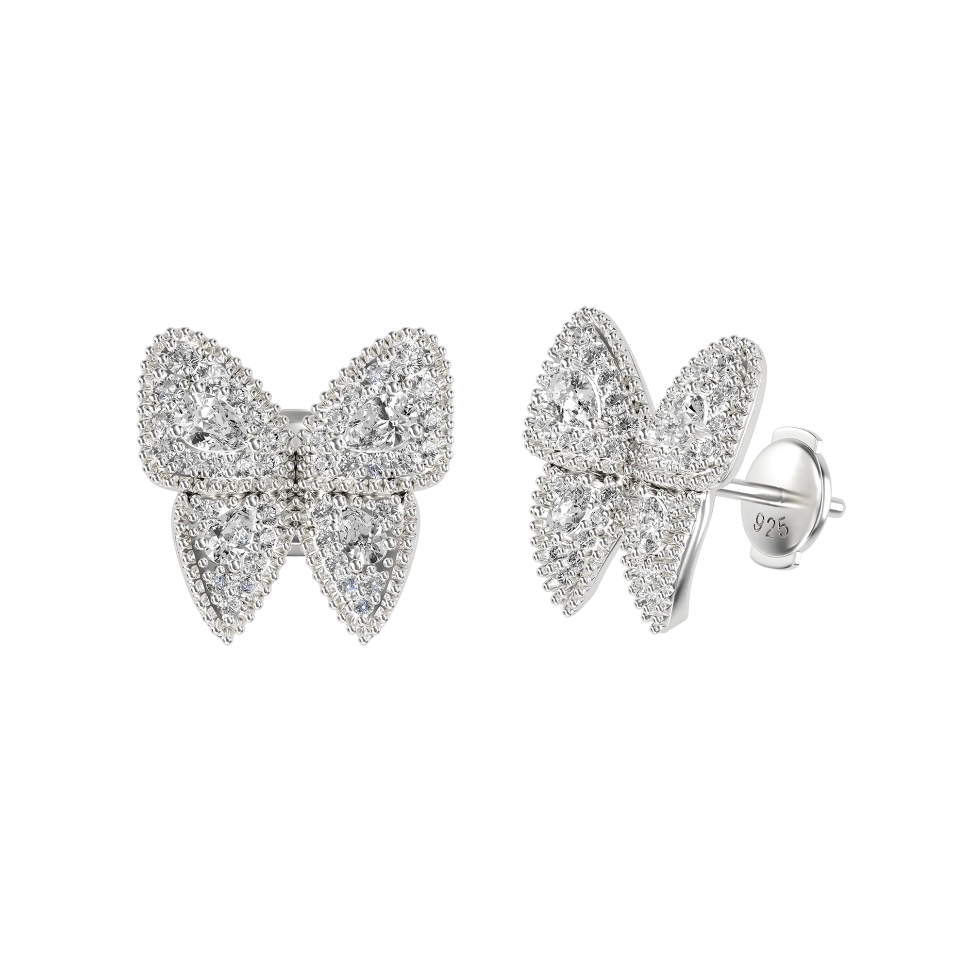 Single Vivid Clustered Butterfly Stud Earring - Image 5