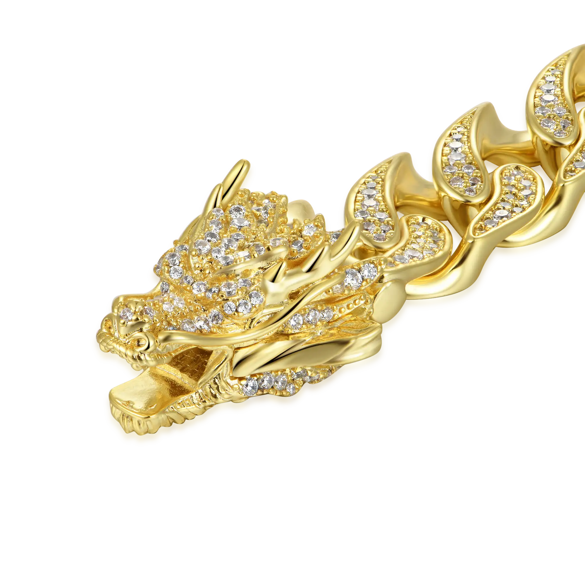 WONG Ⅱ Ridge Iced Out Cuban Bracelet - 12mm - Image 6