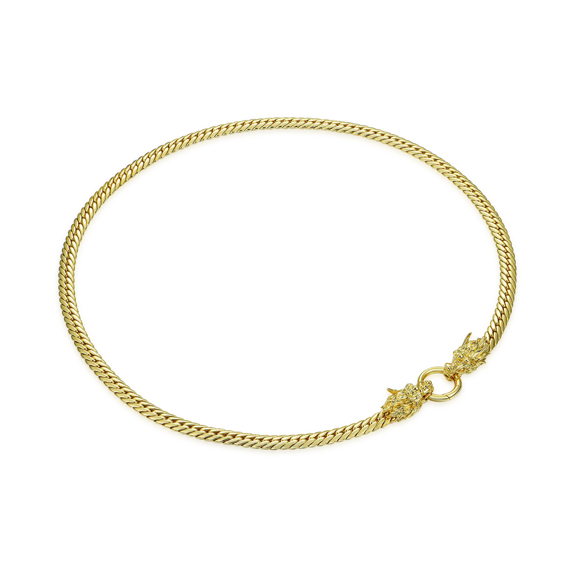 WONG Dragon Cuban Chain + Hoop Earrings Set - Image 3