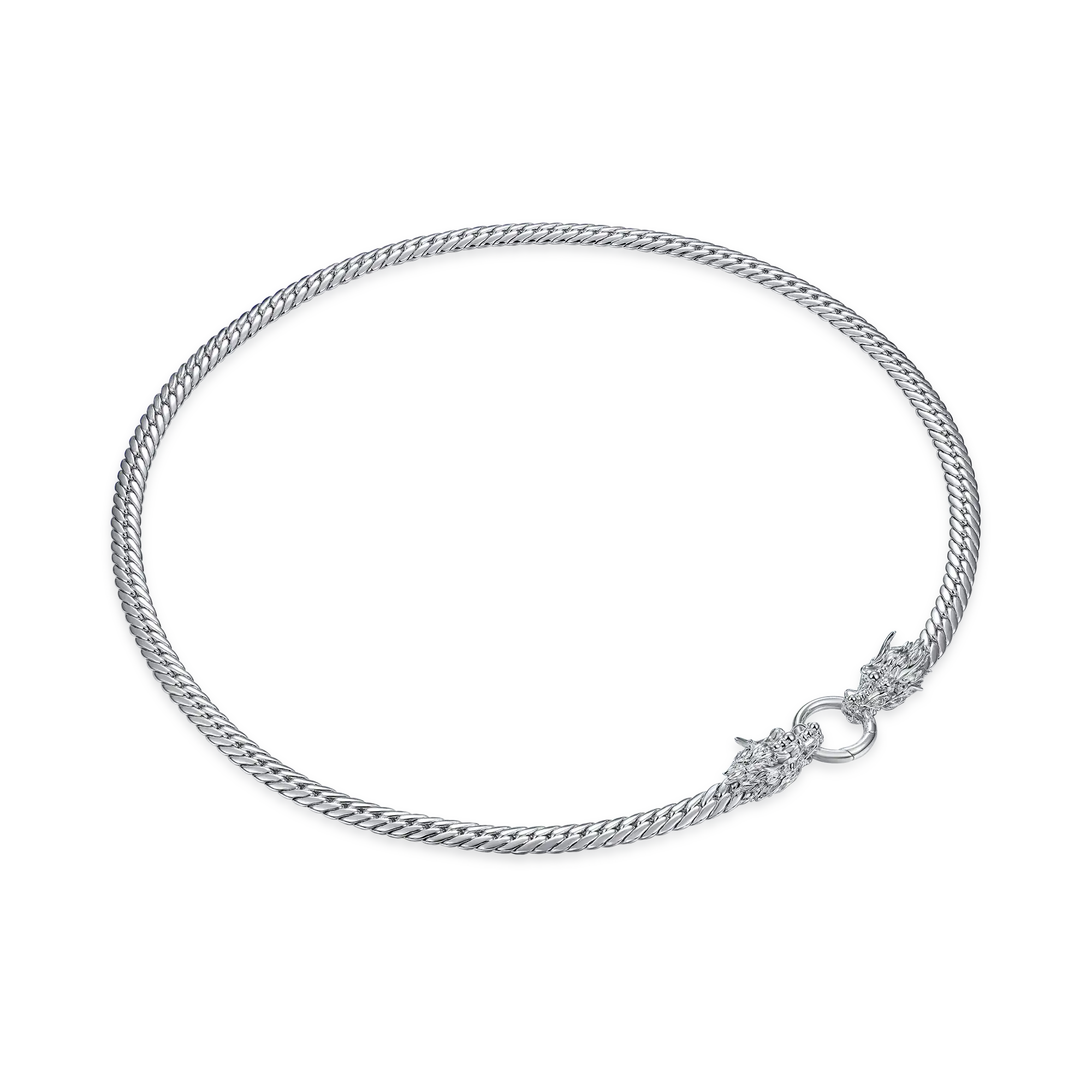 WONG Dragon Cuban Chain + Hoop Earrings Set - Image 7