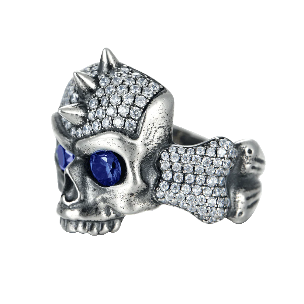 X Iced Skull Ring - Image 2